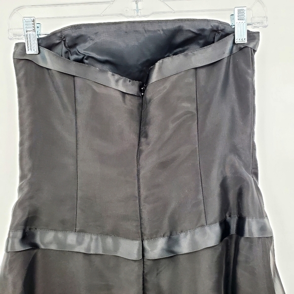 Dessy Collection Black Strapless Dress w/ a Bow - Picture 5 of 8